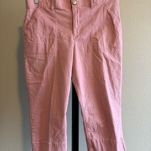 Gloria Vanderbilt Women’s Salmon Pink Crop Capri Pants size 14
